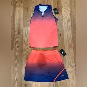 Slazenger Golf Women’s XS Clash Printed SLVS Polo Skort Purple Ombre